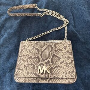 Michael Kors Snake-Embossed Crossbody/ long strap purse